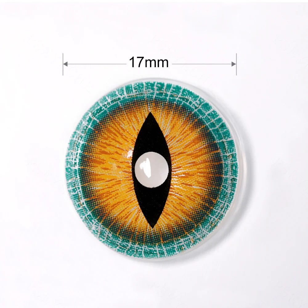 LENSPOISON-Brown Lizard Mini Sclera 17mm