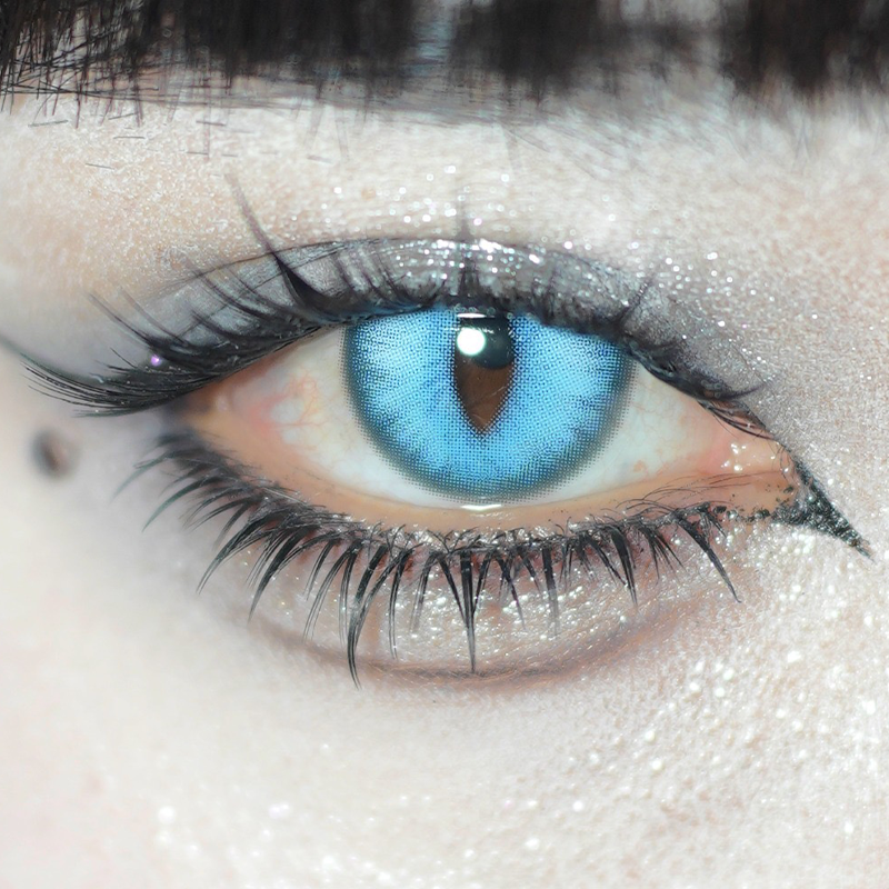 LENSPOISON-Doya Cat Eye Blue（Weighted, 1 day disposable)