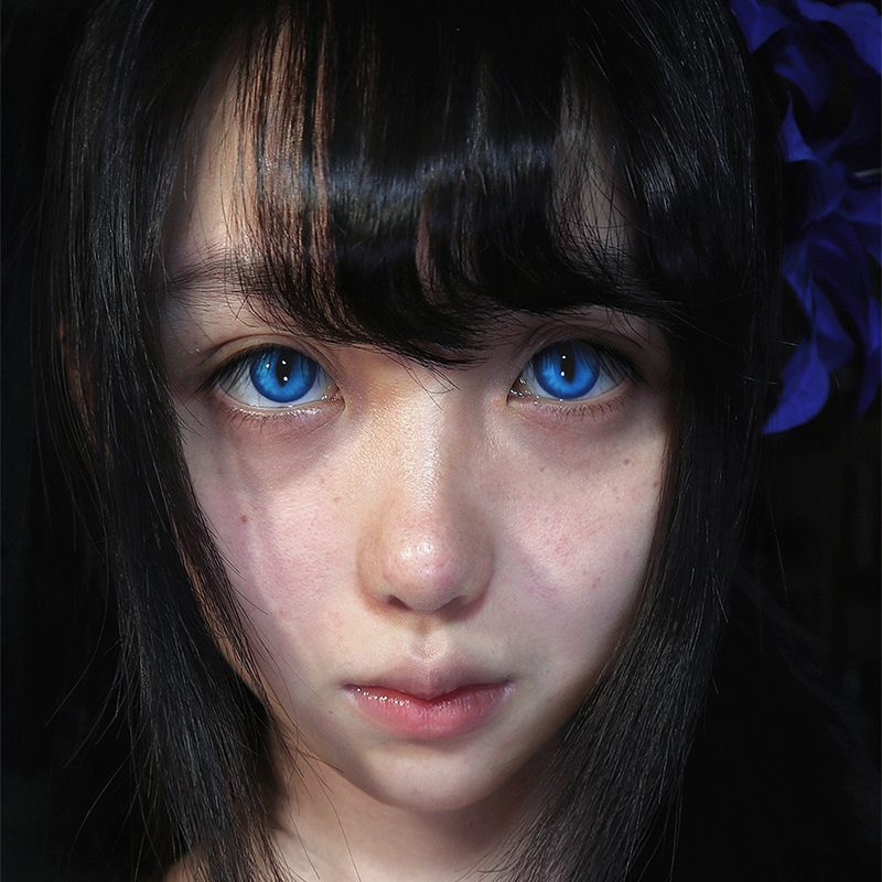 LENSPOISON-Doya Cat Eye Dark Blue（Weighted, 1 day disposable)