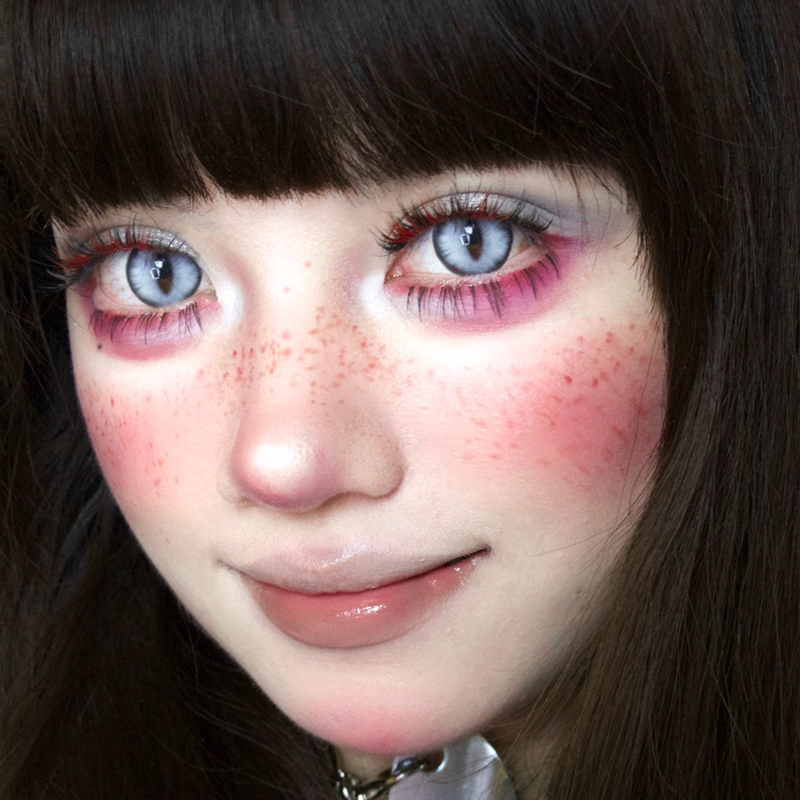 LENSPOISON-Doya Cat Eye Silver Gray（Weighted, 1 day disposable)
