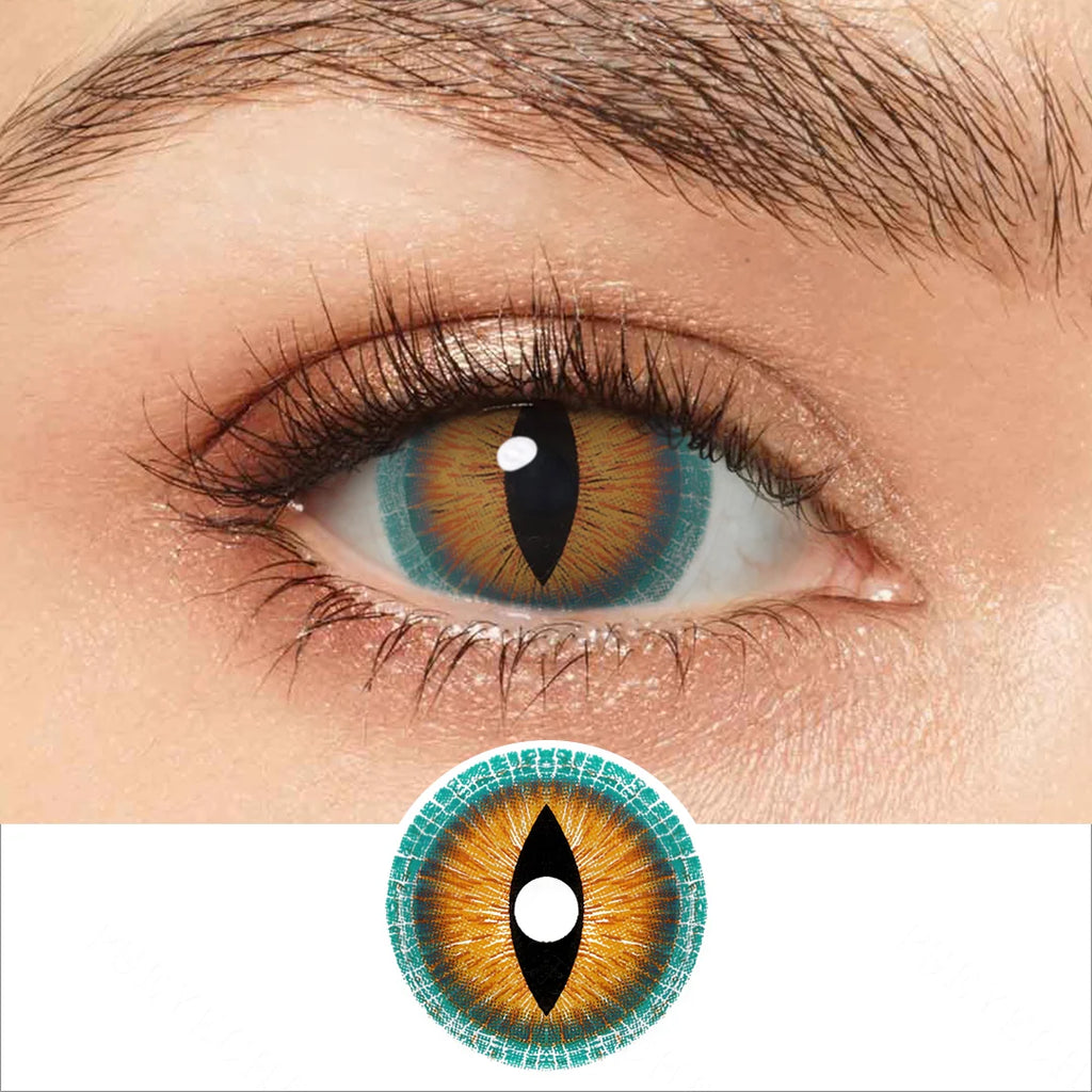 LENSPOISON-Brown Lizard Mini Sclera 17mm