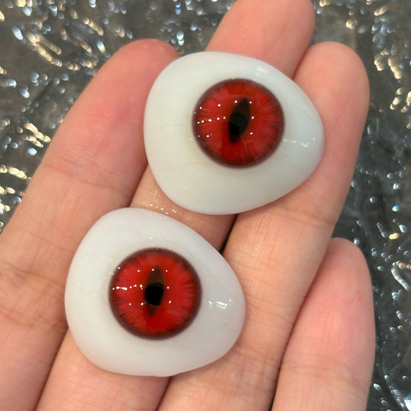 LENSPOISON-Doya Cat Eye Red（Weighted, 1 day disposable)