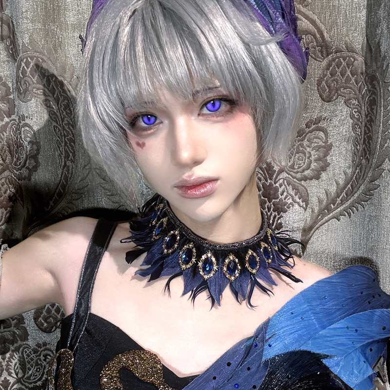 LENSPOISON-Doya Cat Eye Blue Violet（Weighted, 1 day disposable)
