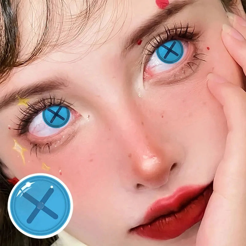 LENSPOISON-Button Eye Blue