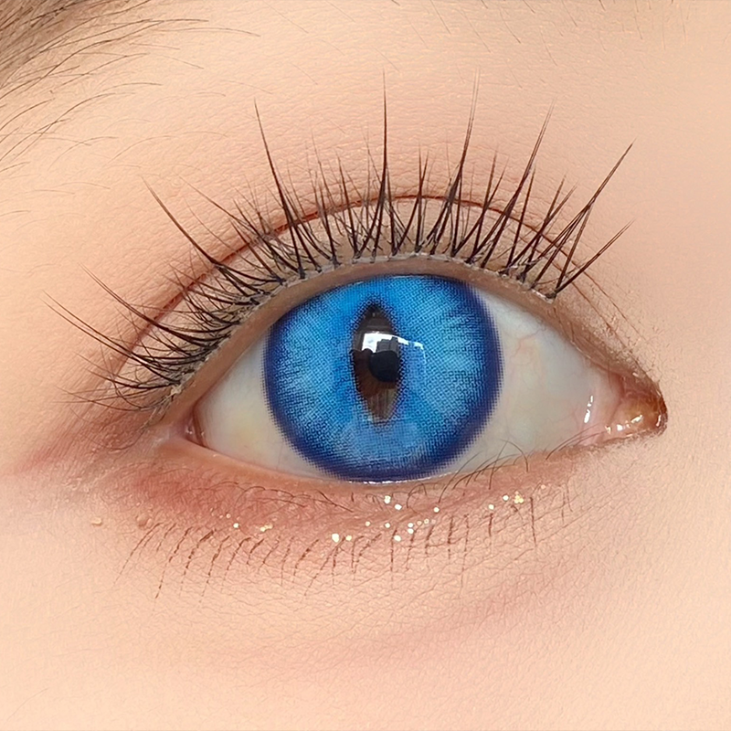 LENSPOISON-Doya Cat Eye Dark Blue（Weighted, 1 day disposable)