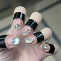 [Frozen Fruit] Hand-drawn personalized sweet and cool blue cat's eye apple niche high-end handmade wearable nail sticker