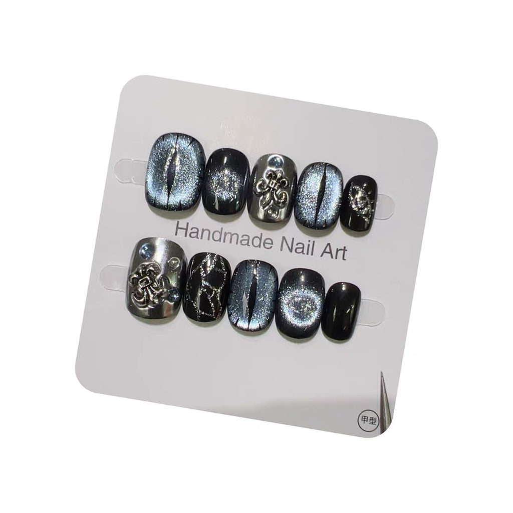 [Fractured Silver Eye] Cool, stylish, handmade, unique, heavy metal, wearable, punk, spicy girl style, sticker