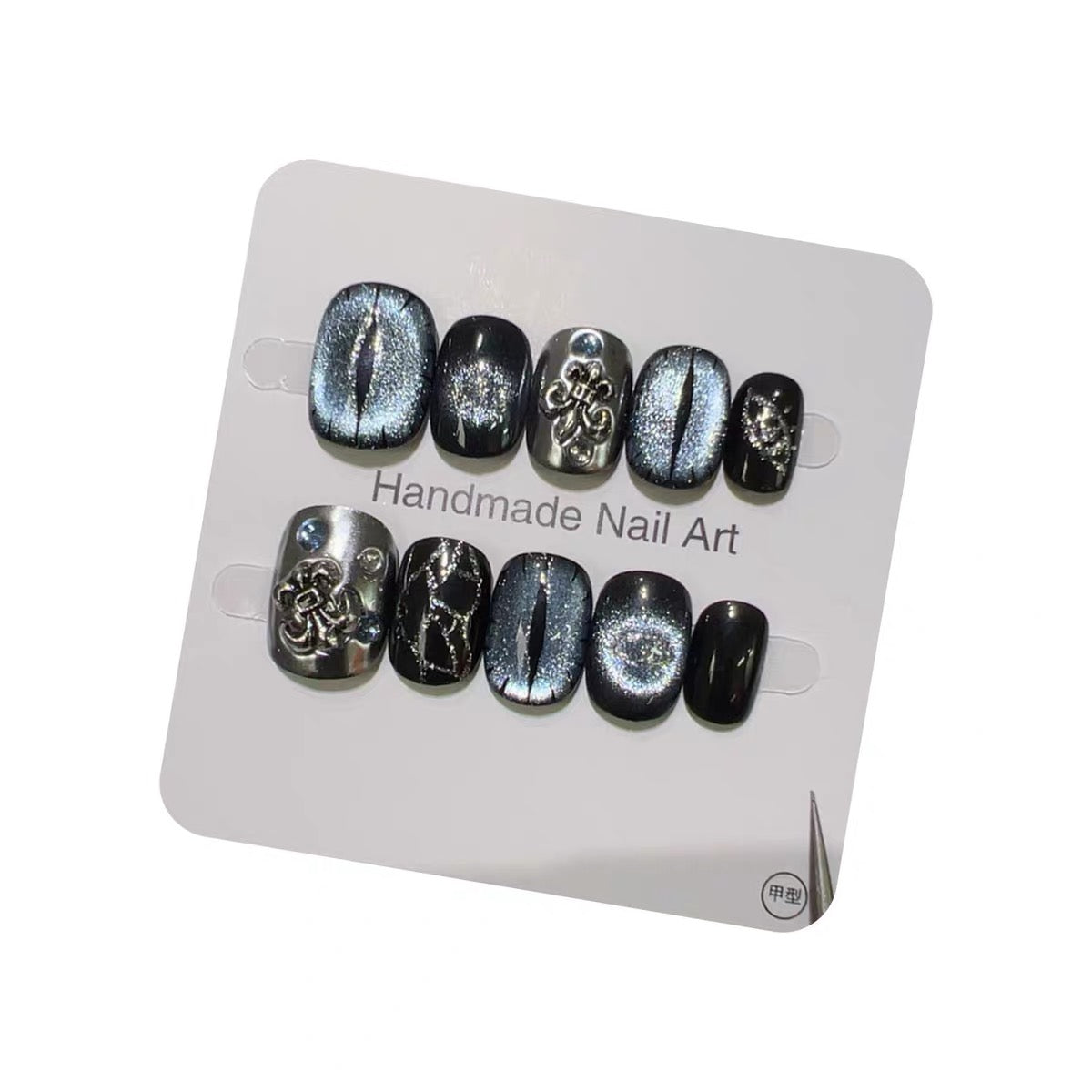[Fractured Silver Eye] Cool, stylish, handmade, unique, heavy metal, wearable, punk, spicy girl style, sticker