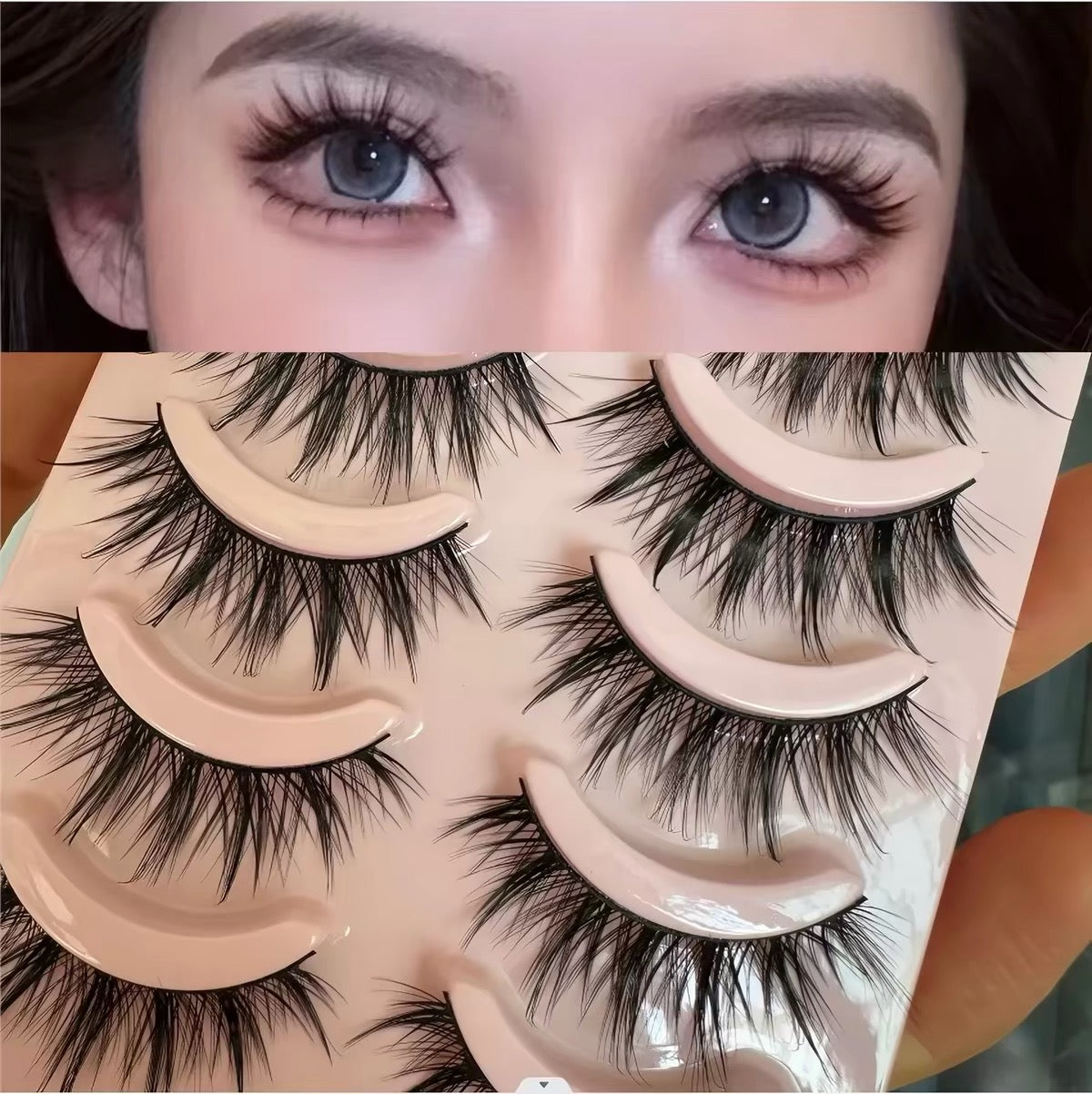 Cartoon big eye demon thick false eyelashes hard stem cross-bred Barbie natural simulation false eyelashes European and American style