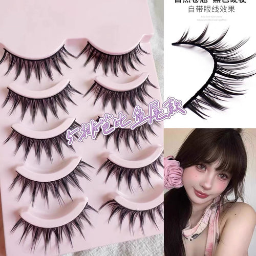 Cartoon big eye demon thick false eyelashes hard stem cross-bred Barbie natural simulation false eyelashes European and American style