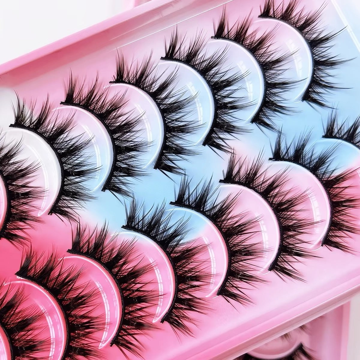 European and American thick Asian mixed appearance exaggerated cartoon big demon false eyelashes hard stem crossed eyelashes curled up
