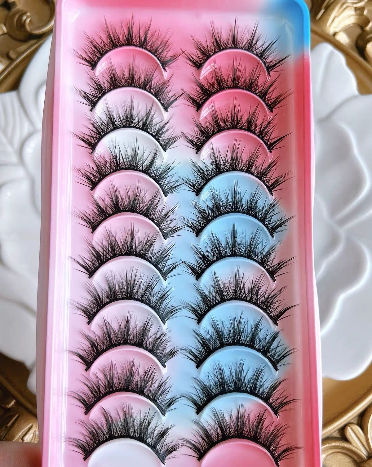 European and American thick Asian mixed appearance exaggerated cartoon big demon false eyelashes hard stem crossed eyelashes curled up