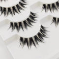 7 pairs of transparent stem false eyelashes, natural, one piece, fine stem, cartoon, can be segmented, Asian-mixed, feathered, tail-like eyelashes