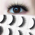 3D false eyelashes for women, cotton thread, mink hair, soft, natural, thick, cross-eyed eyelashes, stage makeup, performance eyelashes