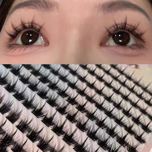 Large capacity Luodota tip wheat ear devil European and American mixed segmented thick fairy Barbie natural false eyelashes