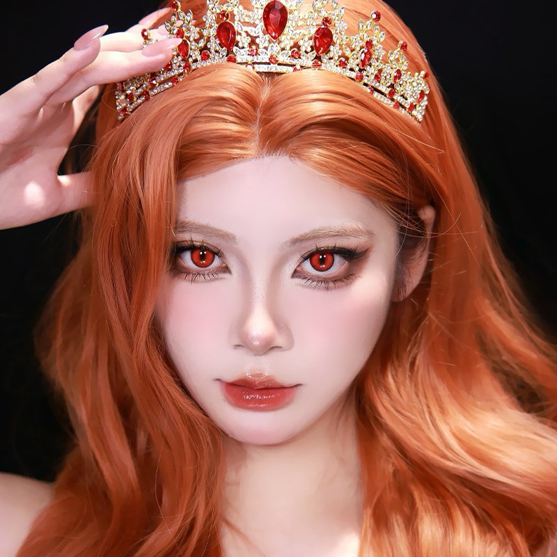LENSPOISON-Doya Cat Eye Red（Weighted, 1 day disposable)