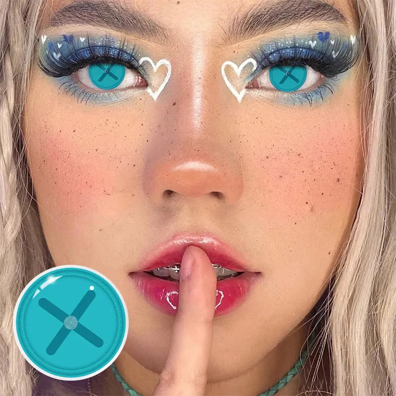 LENSPOISON-Button Eye Blue