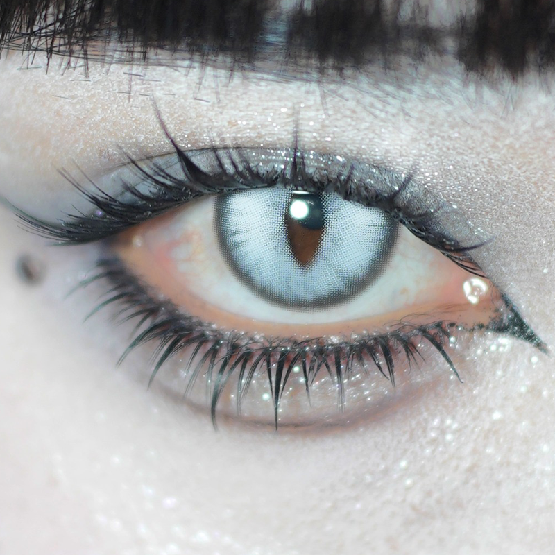 LENSPOISON-Doya Cat Eye Silver Gray（Weighted, 1 day disposable)