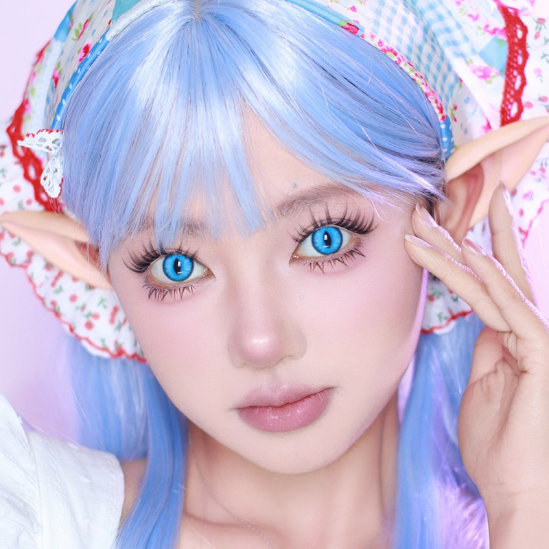 LENSPOISON-Doya Cat Eye Blue（Weighted, 1 day disposable)
