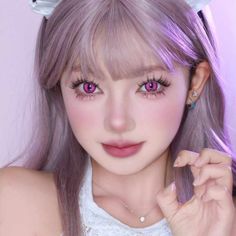LENSPOISON-Doya Cat Eye Purple（Weighted, 1 day disposable)