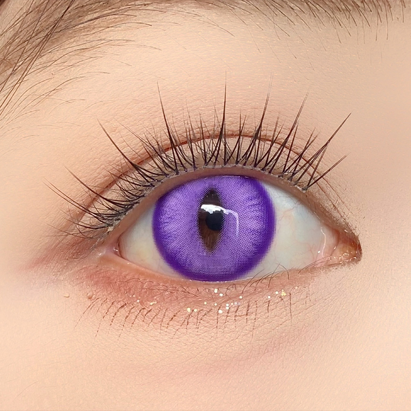 LENSPOISON-Doya Cat Eye Blue Violet（Weighted, 1 day disposable)